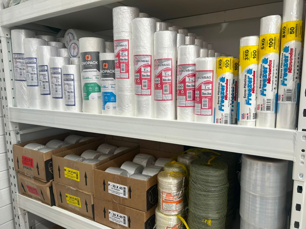 Sacos, bobinas e embalagens plásticas